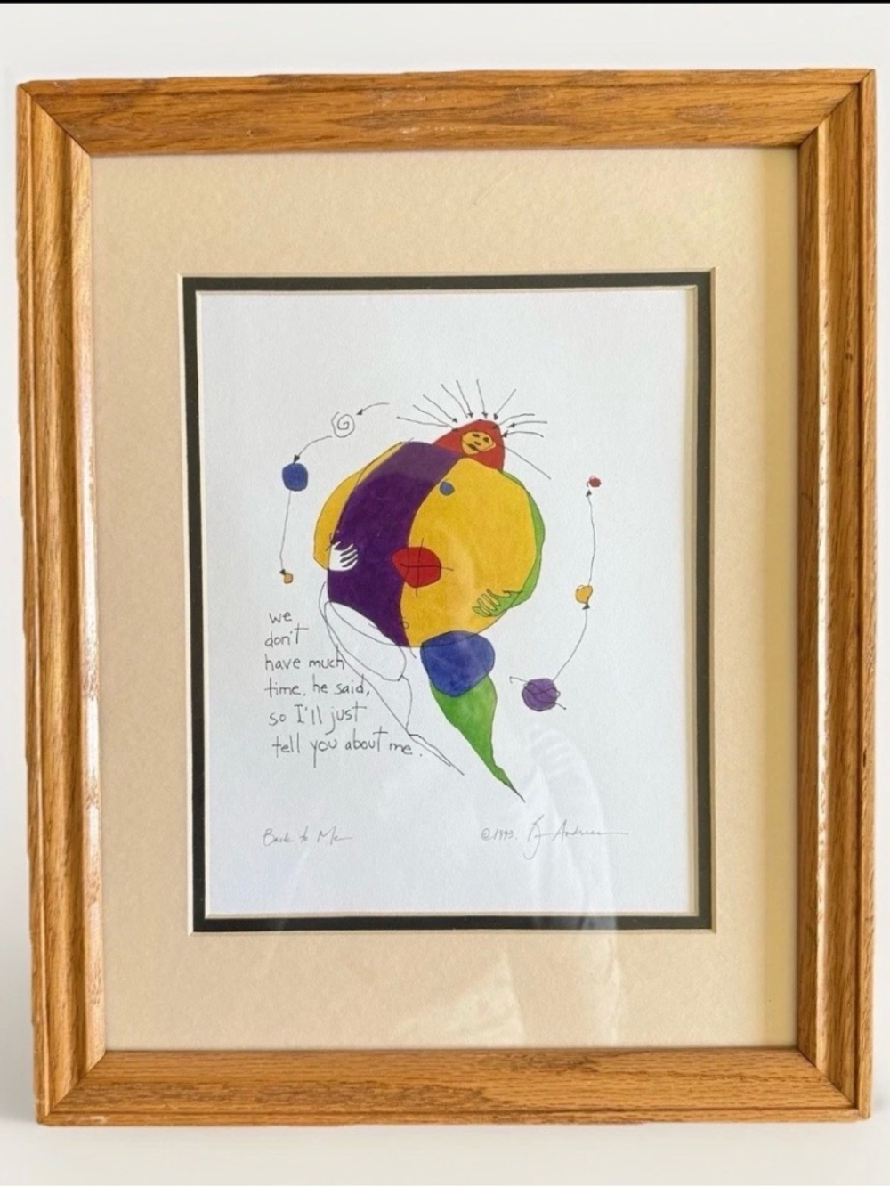 Brian Andreas Signed Framed Watercolor Prints Set of 3 Story People Abstract Art - Picture 7 of 14
